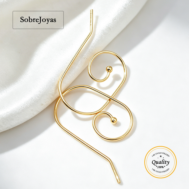 Jewelry Making Gold Wire - Interchangeable Ball End Ear Wire 14K