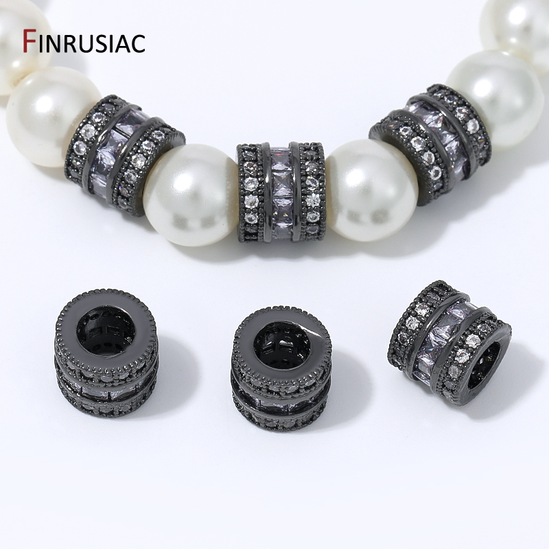 Jewelry Making Youtube - Black Color Brass Barrel Shape Big