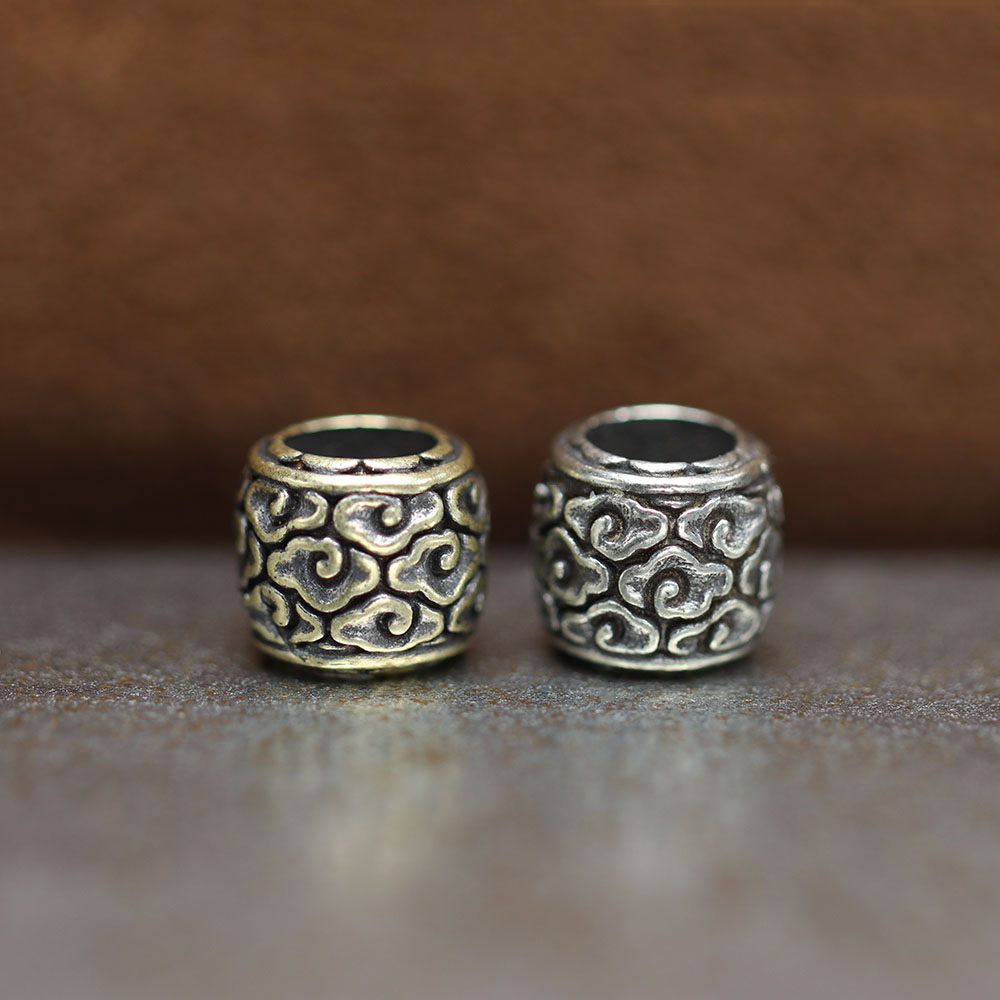 Jewelry Making Hand Tools - Auspicious Clouds Cylinder Brass Knife Bead