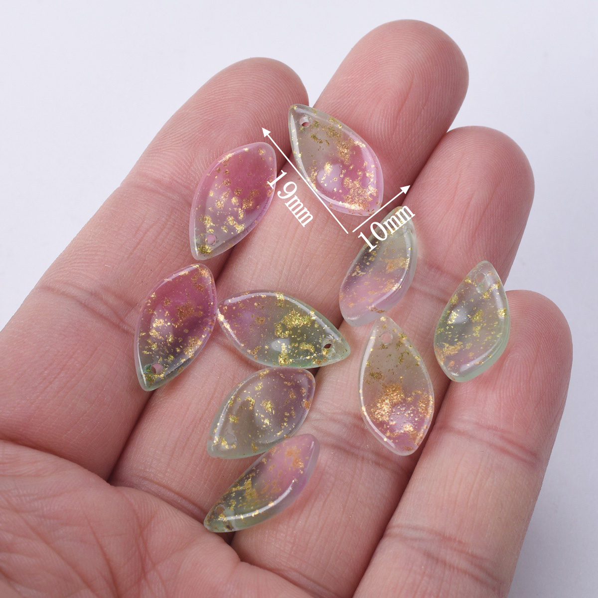 10pcs 19x10mm Flower Petal Sha - Jewelry Making Drill recension och pris