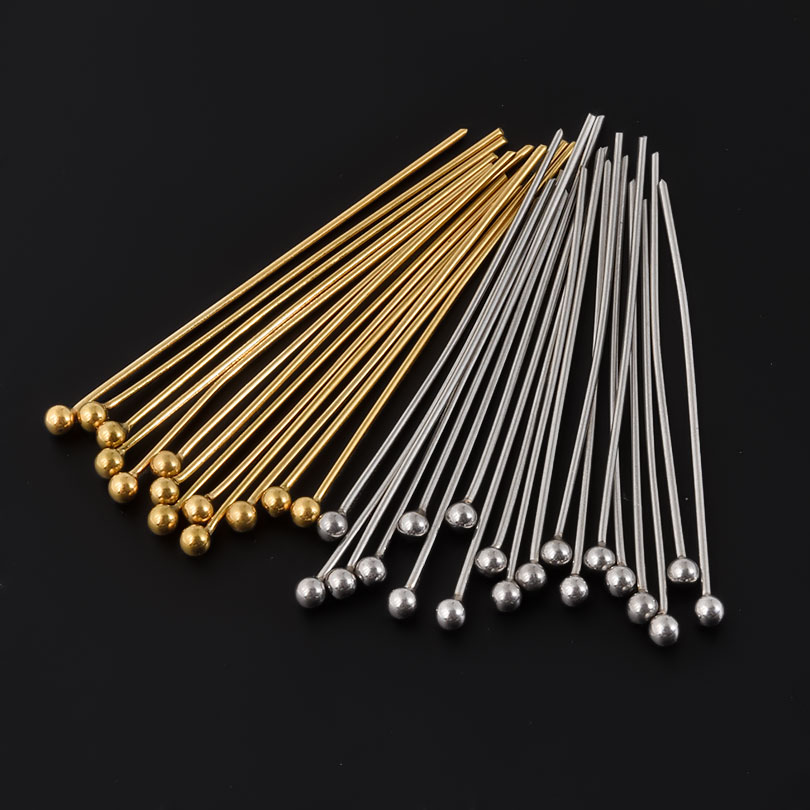 50pcs/Lot 18K Gold Plated Ball - Jewelry Making Drill recension och pris