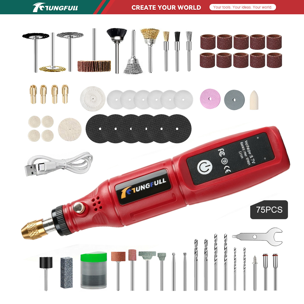 TUNGFULL 3.7V Cordless Rotary  - Jewelry Making Drill recension och pris