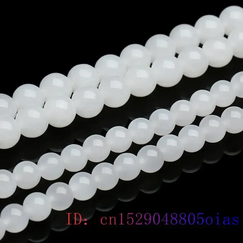 White Jade Beaded Necklace Bea - Jewelry Making Charms recension och pris