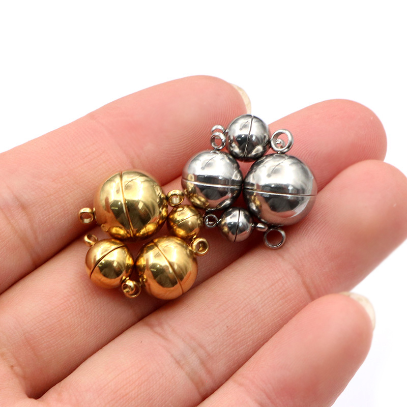 5Pairs 6/8/10/12mm Round Stain - Jewelry Making Charms recension och pris
