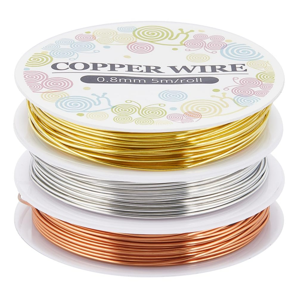 12.8M Copper Jewelry Wire 0.8m - Jewelry Making Gold Wire recension och pris