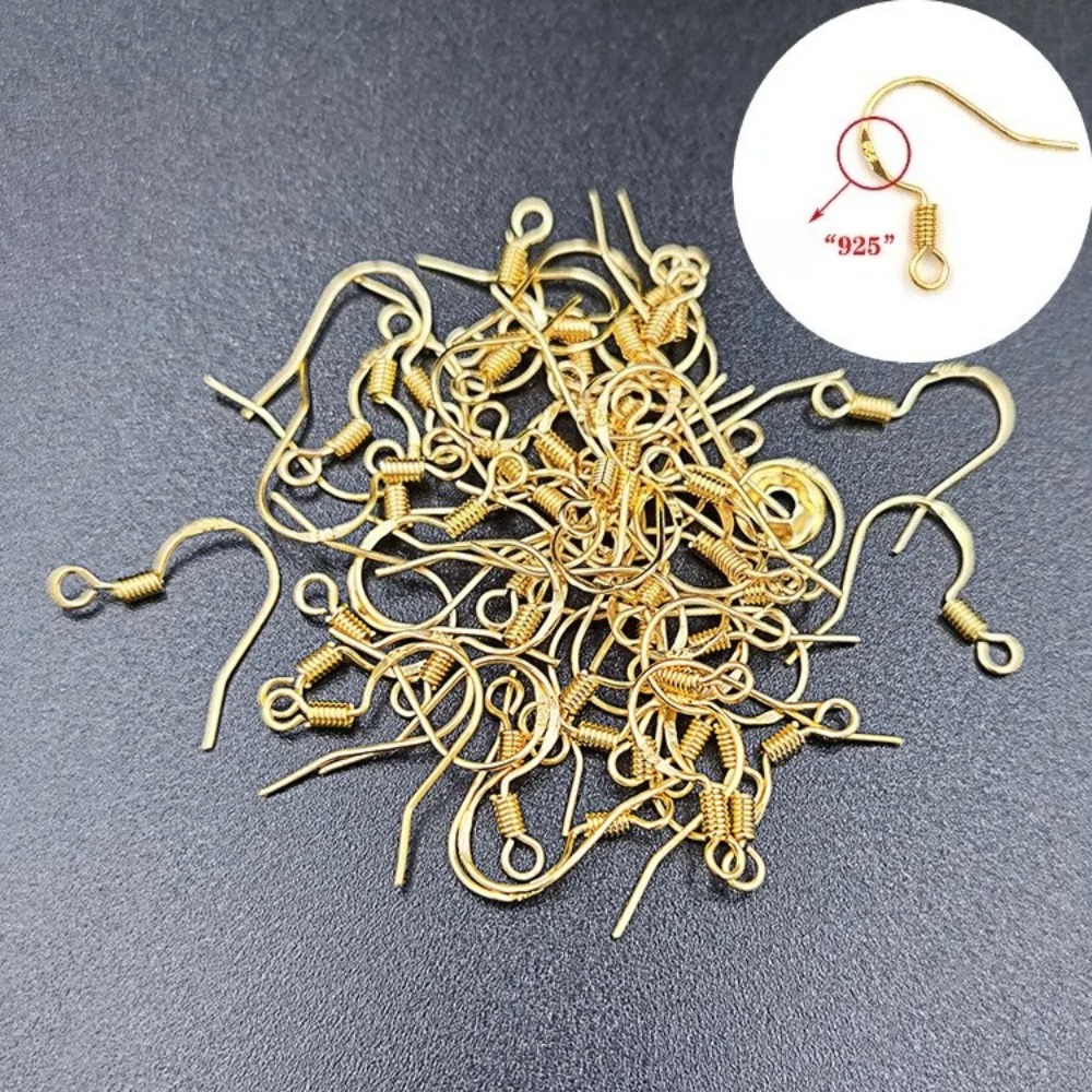 Gold Plated Earring Hooks 100P - Jewelry Making Gold Wire recension och pris