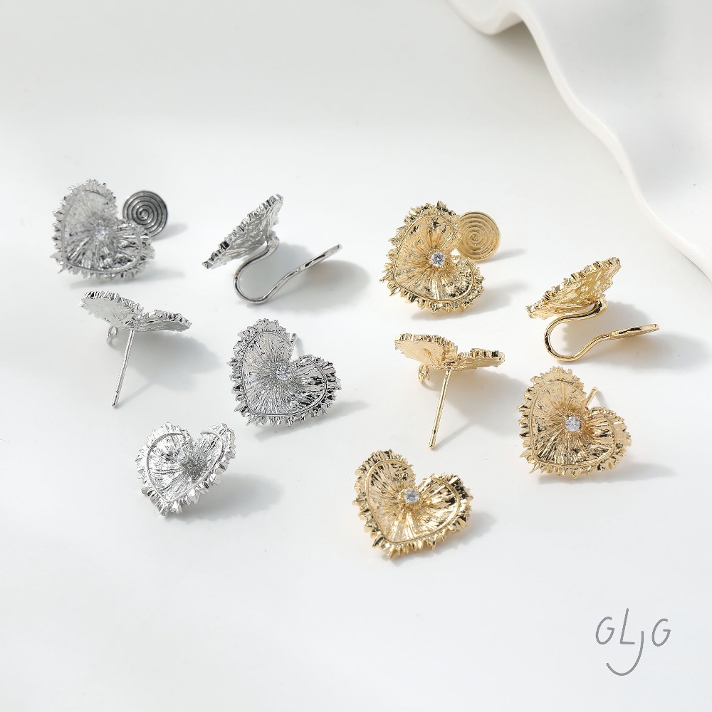 4PCS Heart Charms Stud Earring - Jewelry Making Charms recension och pris
